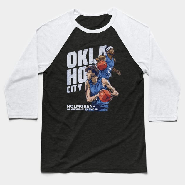 Chet Holmgren & Shai Gilgeous-Alexander Oklahoma City Duo Baseball T-Shirt by ClarityMacaws